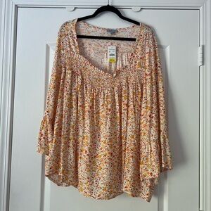 Chic Boho Floral Women's Blouse